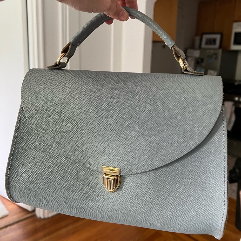 Cambridge Satchel Poppy Bag in French Grey